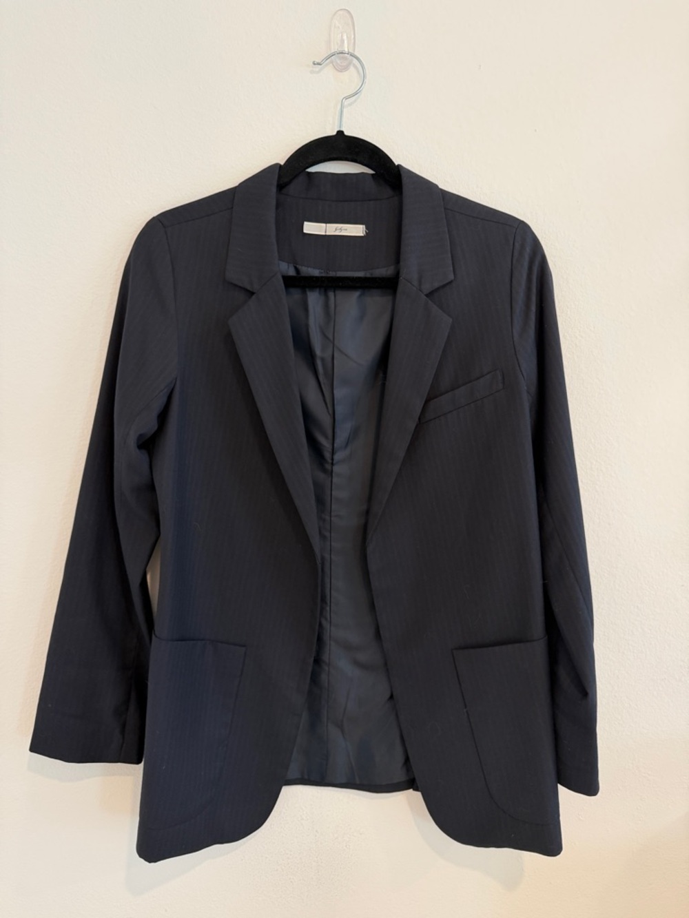 Gibson Navy Pinstripe Blazer Jacket Classic Tailored Size S